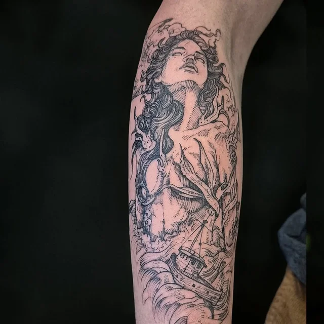 Artist at Moon Tattoo's work 3