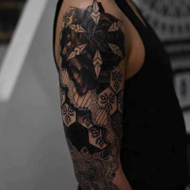 Chris P. DOT WORK, BLK/GREY, GEOMETRIC's work 1