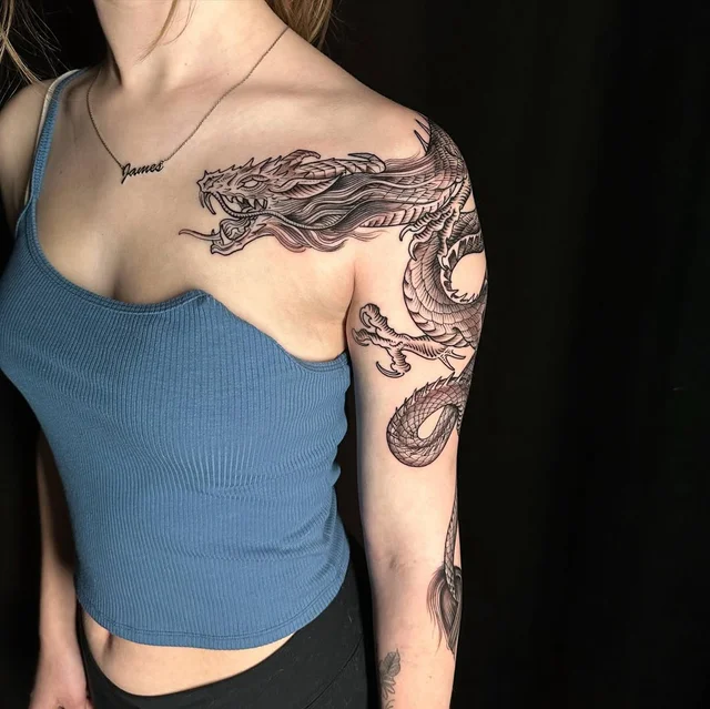 Dotwork Hamsa Tattoo by's work 2