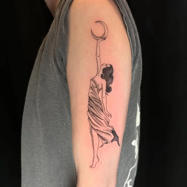 Dotwork Hamsa Tattoo by's work 1