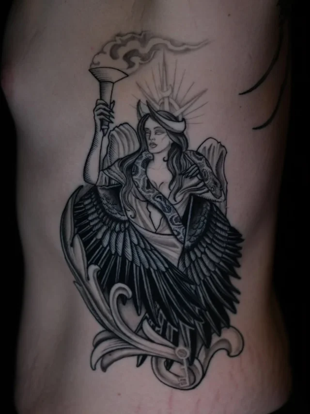 Dotwork Hamsa Tattoo by's work 3